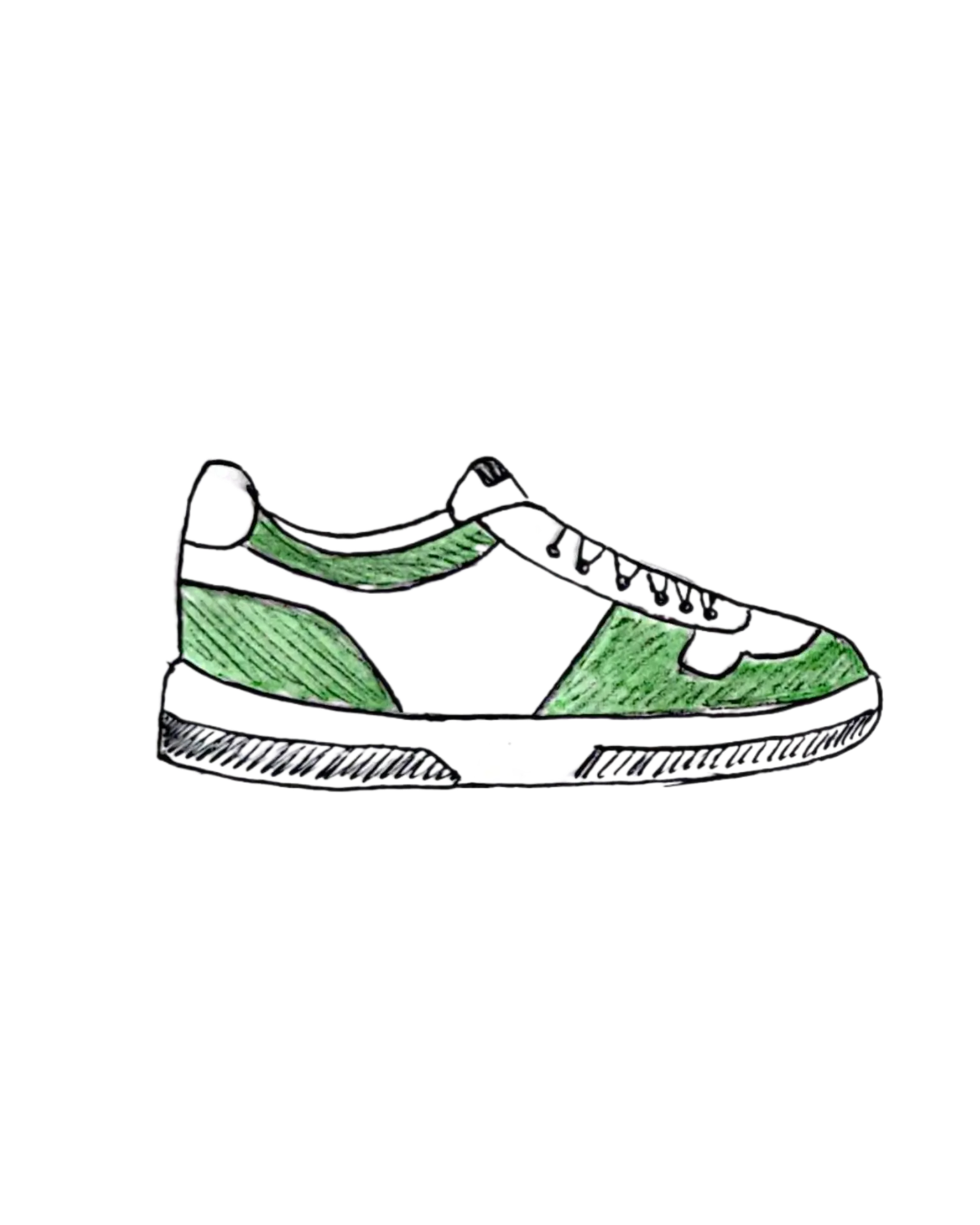 Sneaker disegnata a mano